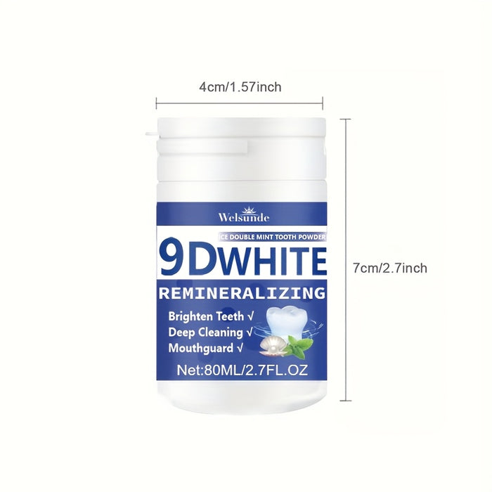 9D White Remineralizing Hydroxyapatite Tooth Powder, Tooth Powder, Deep Cleaning, Fresh Breath, Ideal for Oral Health & Hygiene Gift for Women Men, Breath Freshener, Toothpaste, Tooth Cleaning Powder for Daily Life