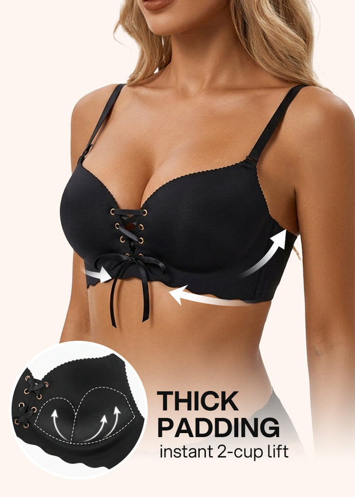 Women's Drawstring Push-Up Comfort Bra