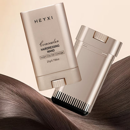 HEYXI 1-Piece Three-Color Hair Dye Stick, Emergency Hair Dye Comb, Waterproof and Sweatproof, Long-Lasting Root Touch-Up Stick, Easy-to-Clean Rotating Design, Quickly Covers Gray Hair, Ideal Gift for Adults of Both Genders, Hair Dye Tool, Touch-Up