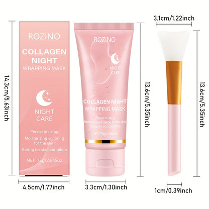 [Instant Lifting And Firming, Seven-In-One Sleep Mask]Collagen-Rich Moisturizing Night Mask, Contains Niacinamide And Collagen, Instantly Lifts And Firms, Smooths Skin, Brightens Complexion, Provides Long-Lasting Hydration And Oil Control, Sagging