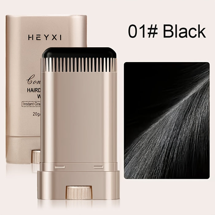 HEYXI 1-Piece Three-Color Hair Dye Stick, Emergency Hair Dye Comb, Waterproof and Sweatproof, Long-Lasting Root Touch-Up Stick, Easy-to-Clean Rotating Design, Quickly Covers Gray Hair, Ideal Gift for Adults of Both Genders, Hair Dye Tool, Touch-Up