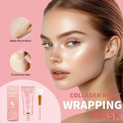 [Instant Lifting And Firming, Seven-In-One Sleep Mask]Collagen-Rich Moisturizing Night Mask, Contains Niacinamide And Collagen, Instantly Lifts And Firms, Smooths Skin, Brightens Complexion, Provides Long-Lasting Hydration And Oil Control, Sagging