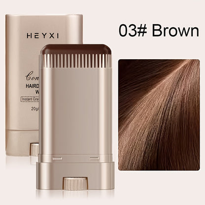 HEYXI 1-Piece Three-Color Hair Dye Stick, Emergency Hair Dye Comb, Waterproof and Sweatproof, Long-Lasting Root Touch-Up Stick, Easy-to-Clean Rotating Design, Quickly Covers Gray Hair, Ideal Gift for Adults of Both Genders, Hair Dye Tool, Touch-Up