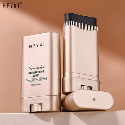 HEYXI 1-Piece Three-Color Hair Dye Stick, Emergency Hair Dye Comb, Waterproof and Sweatproof, Long-Lasting Root Touch-Up Stick, Easy-to-Clean Rotating Design, Quickly Covers Gray Hair, Ideal Gift for Adults of Both Genders, Hair Dye Tool, Touch-Up
