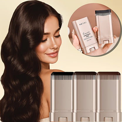 HEYXI 1-Piece Three-Color Hair Dye Stick, Emergency Hair Dye Comb, Waterproof and Sweatproof, Long-Lasting Root Touch-Up Stick, Easy-to-Clean Rotating Design, Quickly Covers Gray Hair, Ideal Gift for Adults of Both Genders, Hair Dye Tool, Touch-Up