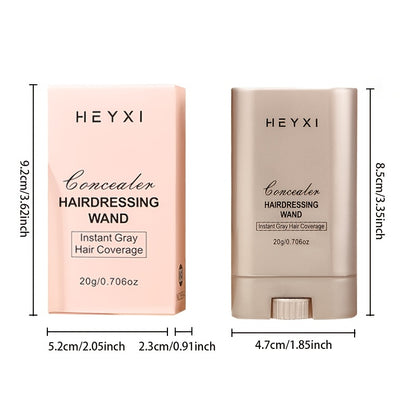 HEYXI 1-Piece Three-Color Hair Dye Stick, Emergency Hair Dye Comb, Waterproof and Sweatproof, Long-Lasting Root Touch-Up Stick, Easy-to-Clean Rotating Design, Quickly Covers Gray Hair, Ideal Gift for Adults of Both Genders, Hair Dye Tool, Touch-Up