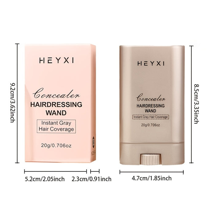 HEYXI 1-Piece Three-Color Hair Dye Stick, Emergency Hair Dye Comb, Waterproof and Sweatproof, Long-Lasting Root Touch-Up Stick, Easy-to-Clean Rotating Design, Quickly Covers Gray Hair, Ideal Gift for Adults of Both Genders, Hair Dye Tool, Touch-Up