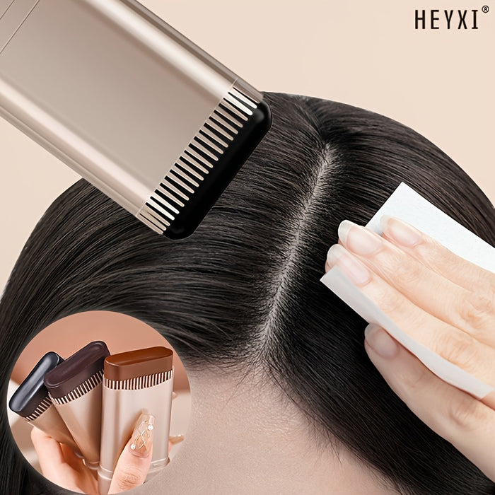 HEYXI 1-Piece Three-Color Hair Dye Stick, Emergency Hair Dye Comb, Waterproof and Sweatproof, Long-Lasting Root Touch-Up Stick, Easy-to-Clean Rotating Design, Quickly Covers Gray Hair, Ideal Gift for Adults of Both Genders, Hair Dye Tool, Touch-Up