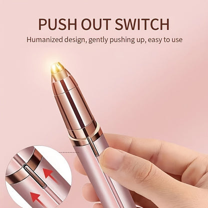 Portable Rechargeable Electric Eyebrow And Bikini Trimmer with 2 Blades | Stainless Steel Blades, USB Charging, Suitable for Eyebrows, Armpits, Arms, Fingers, Legs