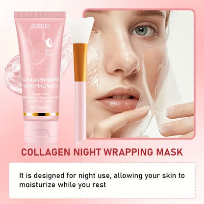 [Instant Lifting And Firming, Seven-In-One Sleep Mask]Collagen-Rich Moisturizing Night Mask, Contains Niacinamide And Collagen, Instantly Lifts And Firms, Smooths Skin, Brightens Complexion, Provides Long-Lasting Hydration And Oil Control, Sagging