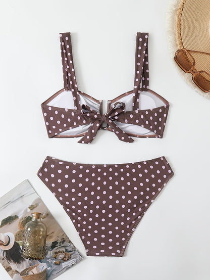 Cannes Charm – Elegance Polka Dot Bikini - Maison Moriah