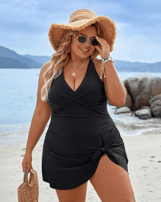Capri Charm – Plus Size One - Piece Swim Dress - Maison Moriah