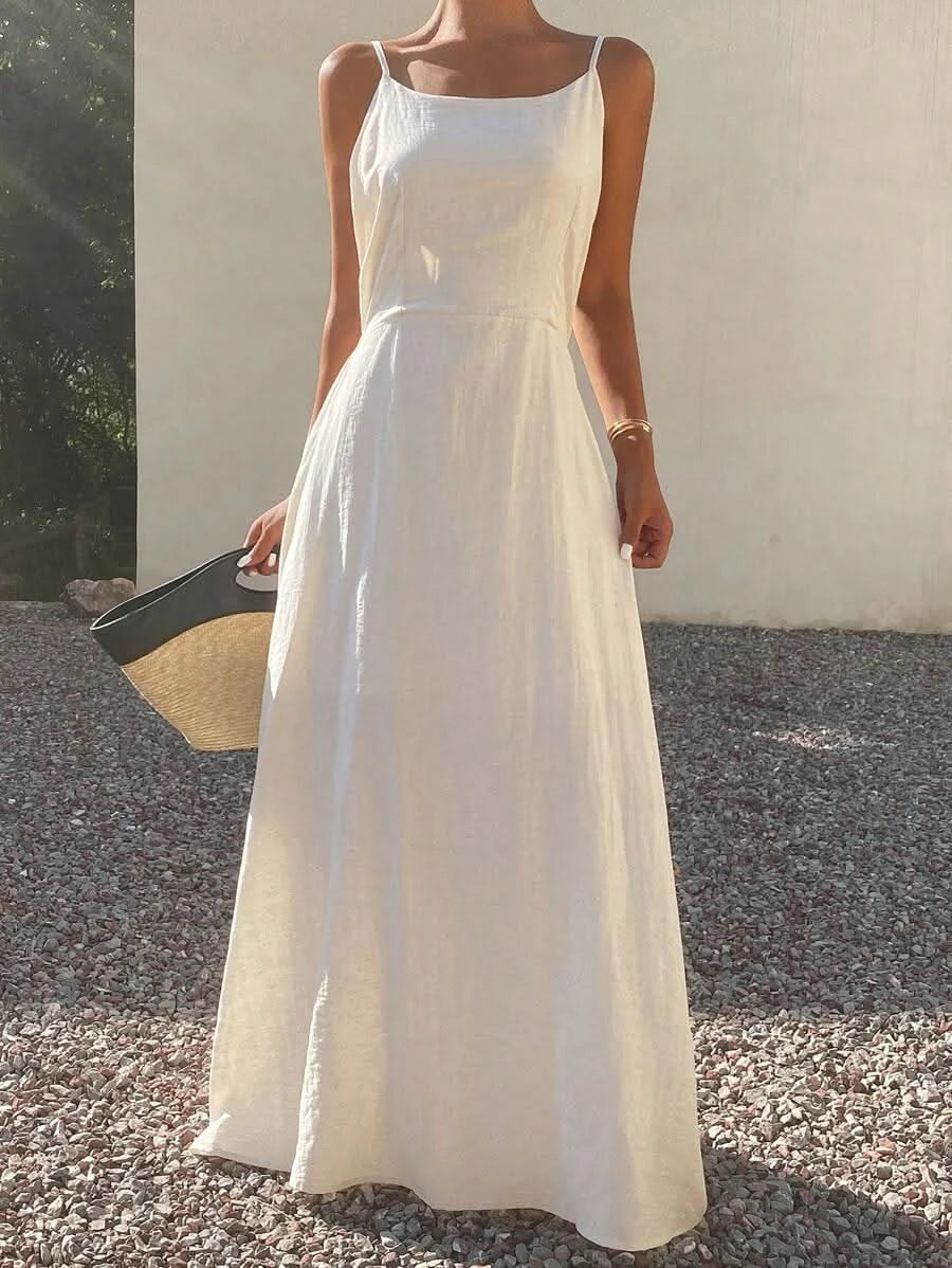 Capri Sunset —Women's Backless Long Dress - Maison Moriah