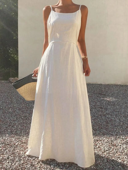 Capri Sunset —Women's Backless Long Dress - Maison Moriah