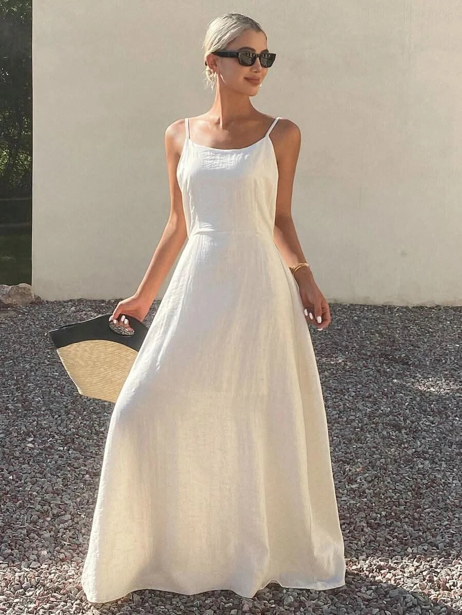 Capri Sunset —Women's Backless Long Dress - Maison Moriah