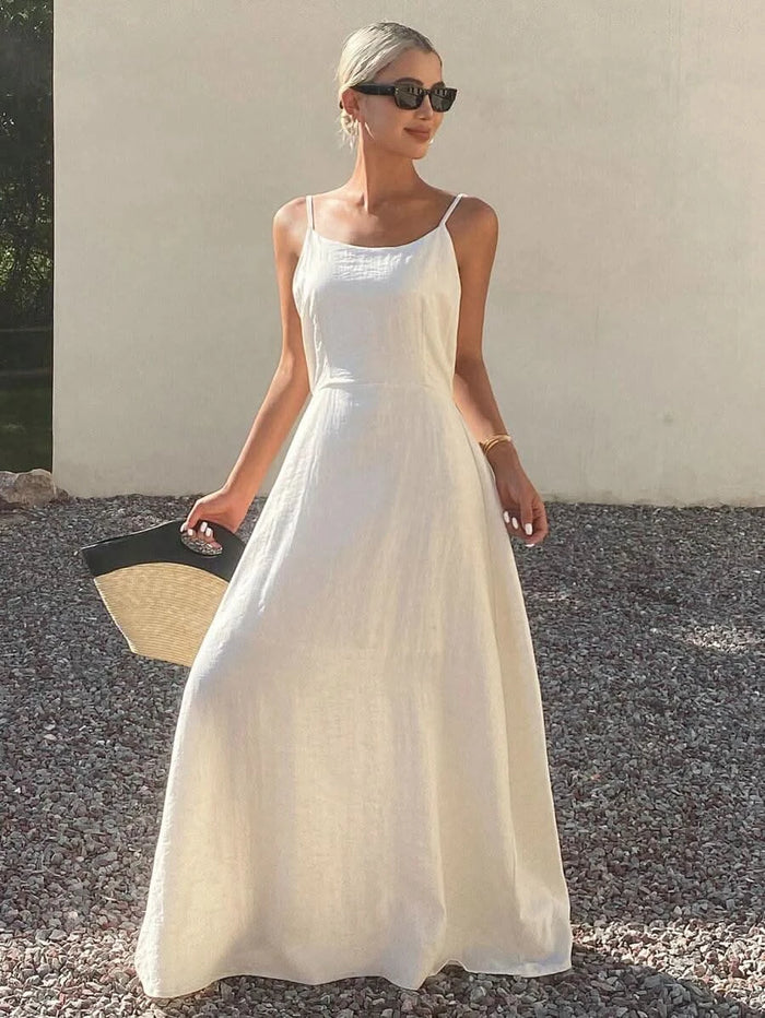 Capri Sunset —Women's Backless Long Dress - Maison Moriah
