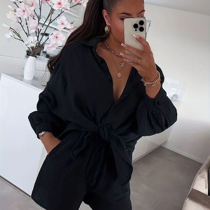 Cardigan & Shorts Set — Casual Everyday Comfort - Maison Moriah