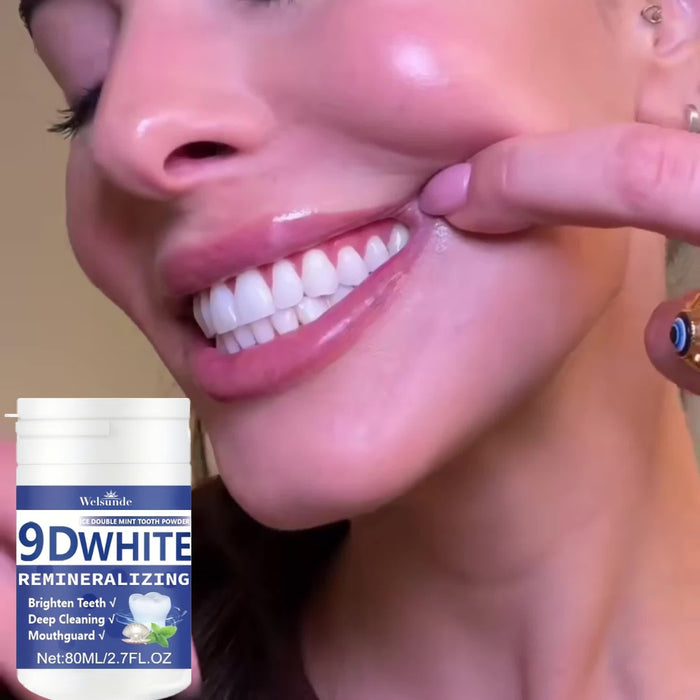 9D White Remineralizing Hydroxyapatite Tooth Powder, Tooth Powder, Deep Cleaning, Fresh Breath, Ideal for Oral Health & Hygiene Gift for Women Men, Breath Freshener, Toothpaste, Tooth Cleaning Powder for Daily Life