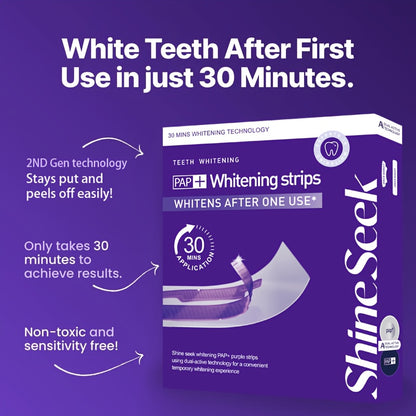 20pcs/10Pairs New Formula Purple PAP And Teeth Strips, 2Nd Generation Purple PAP Formula, Fast Without Damaging Gums, Non-Sensitive, Non-Irritating, Gentle Teeth, Suitable for Quick Teeth Before Dates And Parties, Unleashing Charming Smile