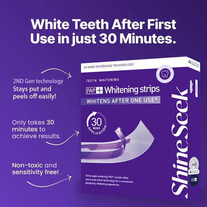 20pcs/10Pairs New Formula Purple PAP And Teeth Strips, 2Nd Generation Purple PAP Formula, Fast Without Damaging Gums, Non-Sensitive, Non-Irritating, Gentle Teeth, Suitable for Quick Teeth Before Dates And Parties, Unleashing Charming Smile