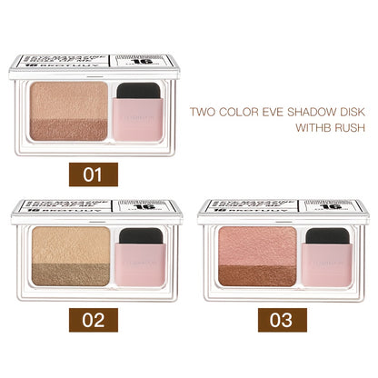 Shimmery Dual-Tone Eyeshadow Palette, 5-8 Versatile Shades, Easy Blend, Long-Lasting Waterproof Eye Makeup with Brush