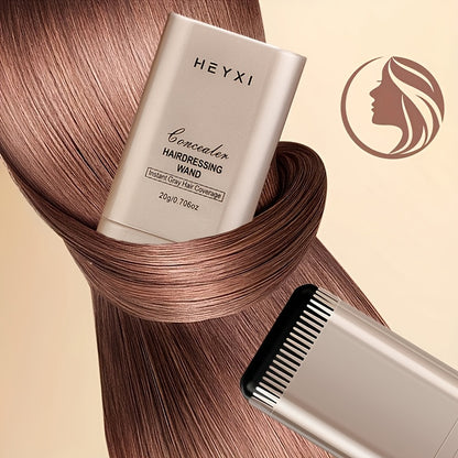 HEYXI 1-Piece Three-Color Hair Dye Stick, Emergency Hair Dye Comb, Waterproof and Sweatproof, Long-Lasting Root Touch-Up Stick, Easy-to-Clean Rotating Design, Quickly Covers Gray Hair, Ideal Gift for Adults of Both Genders, Hair Dye Tool, Touch-Up