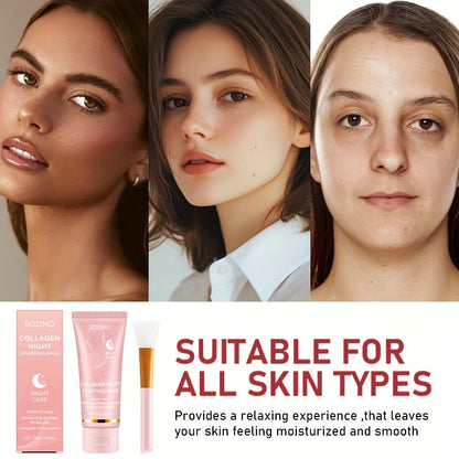 [Instant Lifting And Firming, Seven-In-One Sleep Mask]Collagen-Rich Moisturizing Night Mask, Contains Niacinamide And Collagen, Instantly Lifts And Firms, Smooths Skin, Brightens Complexion, Provides Long-Lasting Hydration And Oil Control, Sagging