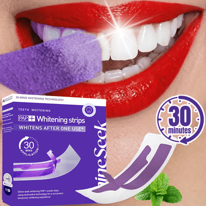 20pcs/10Pairs New Formula Purple PAP And Teeth Strips, 2Nd Generation Purple PAP Formula, Fast Without Damaging Gums, Non-Sensitive, Non-Irritating, Gentle Teeth, Suitable for Quick Teeth Before Dates And Parties, Unleashing Charming Smile