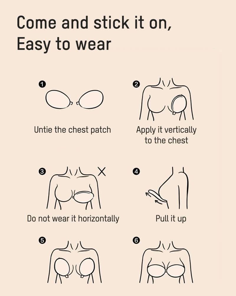 Front Closure Adhesive Invisible Push - Up Bra(2 Pairs) - Maison Moriah