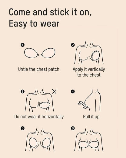 Front Closure Adhesive Invisible Push - Up Bra(2 Pairs) - Maison Moriah