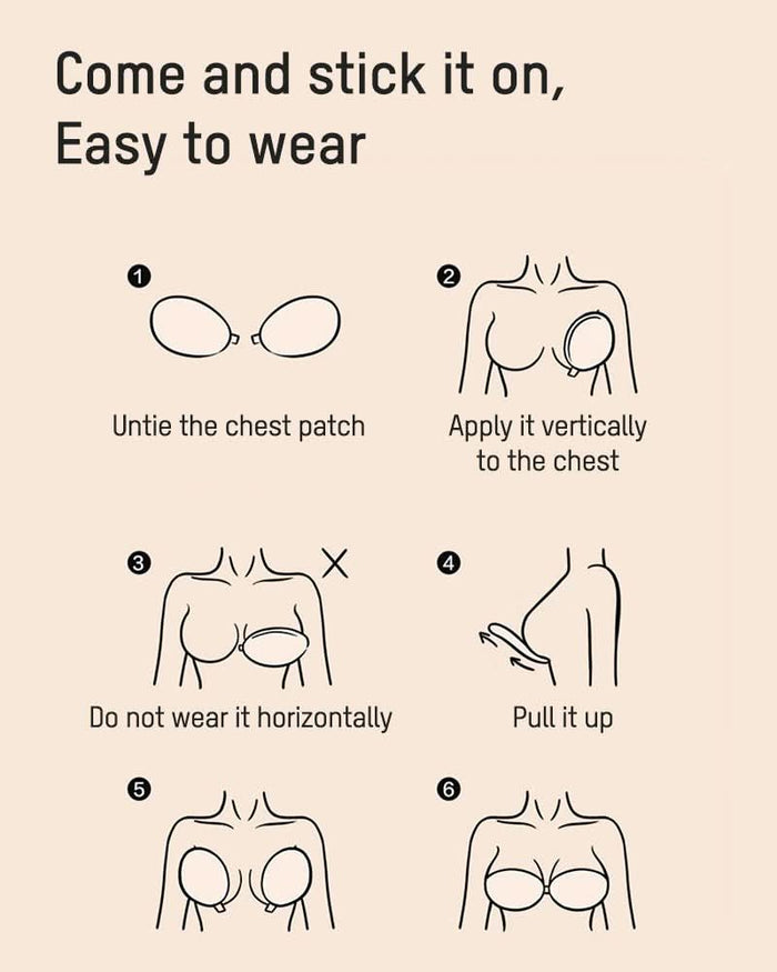 Front Closure Adhesive Invisible Push - Up Bra(2 Pairs) - Maison Moriah