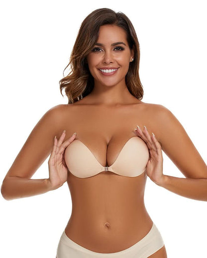 Front Closure Adhesive Invisible Push - Up Bra(2 Pairs) - Maison Moriah