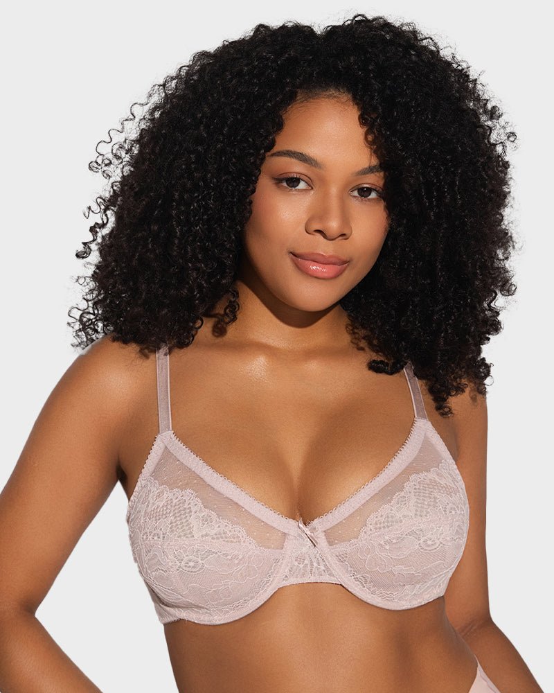 Full Coverage Lace Minimizer Bra - Petal - Maison Moriah