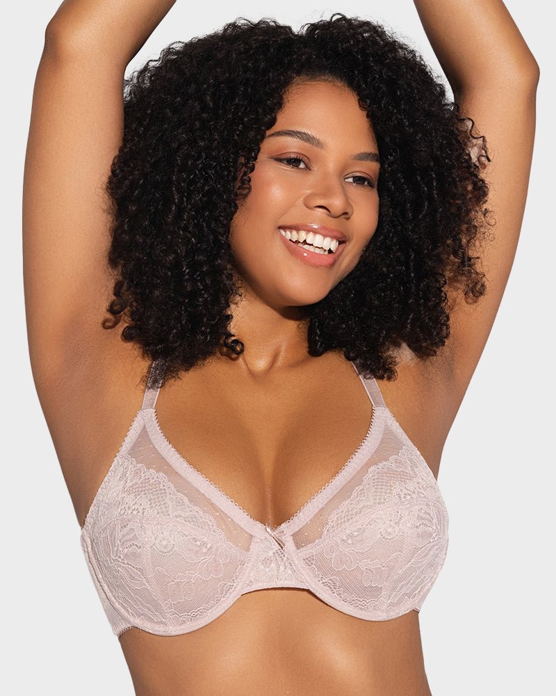 Full Coverage Lace Minimizer Bra - Petal - Maison Moriah
