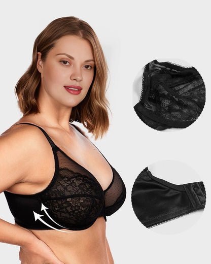 Full Coverage Lace Minimizer Bra - Petal - Maison Moriah