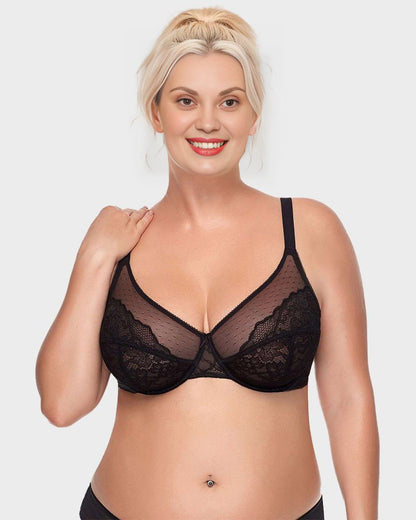 Full Coverage Lace Minimizer Bra - Petal - Maison Moriah