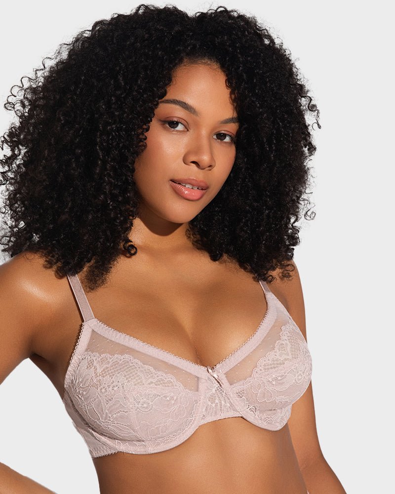 Full Coverage Lace Minimizer Bra - Petal - Maison Moriah
