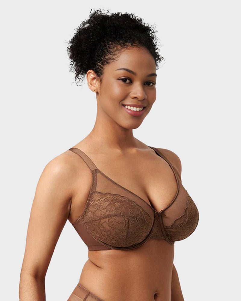 Full Coverage Lace Minimizer Bra - Petal - Maison Moriah