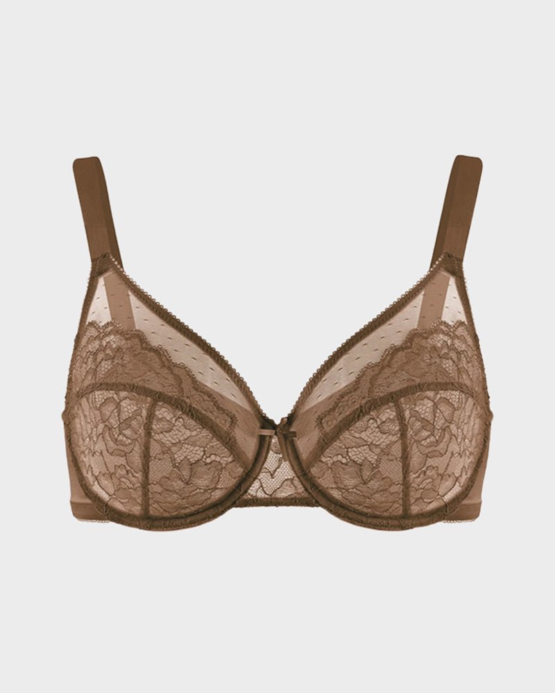 Full Coverage Lace Minimizer Bra - Petal - Maison Moriah