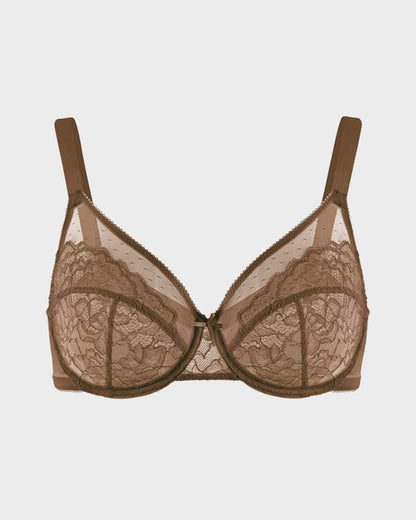 Full Coverage Lace Minimizer Bra - Petal - Maison Moriah