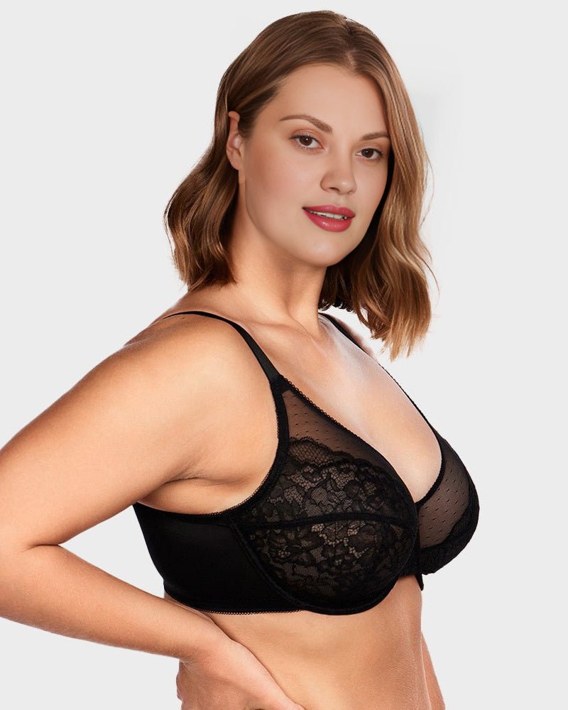 Full Coverage Lace Minimizer Bra - Petal - Maison Moriah