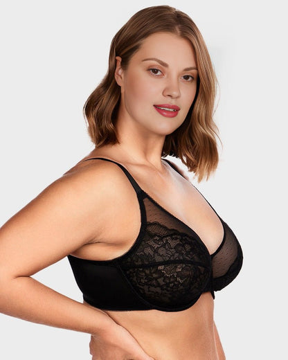 Full Coverage Lace Minimizer Bra - Petal - Maison Moriah
