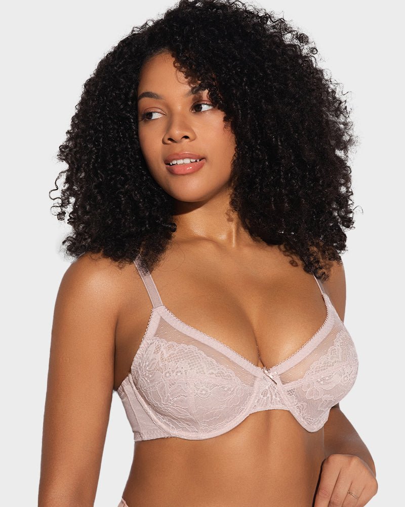 Full Coverage Lace Minimizer Bra - Petal - Maison Moriah