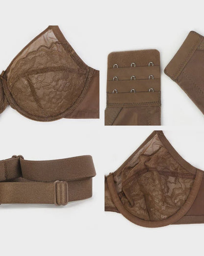 Full Coverage Lace Minimizer Bra - Petal - Maison Moriah