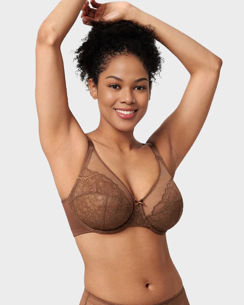Full Coverage Lace Minimizer Bra - Petal - Maison Moriah