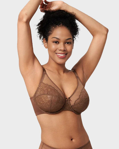 Full Coverage Lace Minimizer Bra - Petal - Maison Moriah