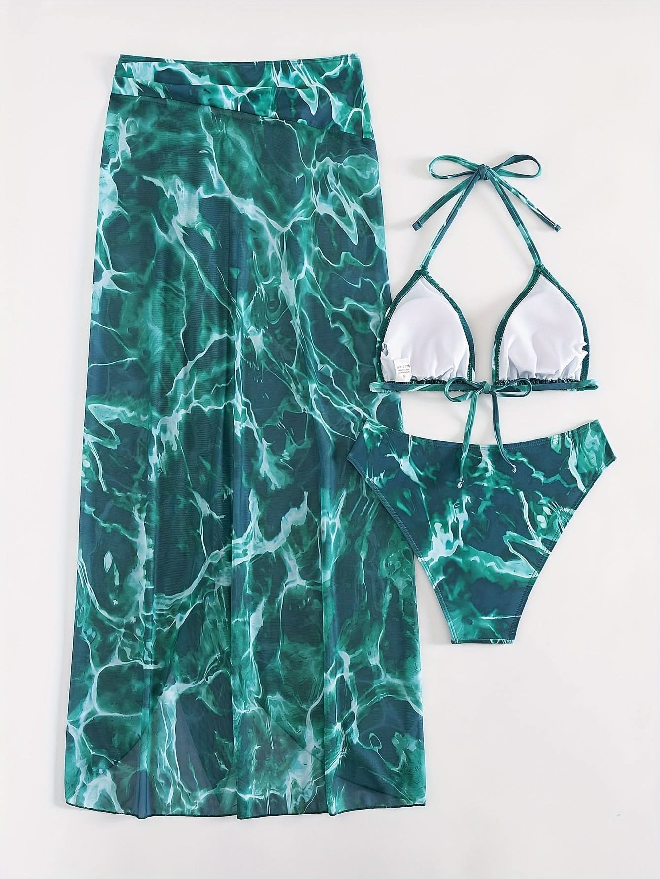 Ibiza Sunset – Tie - Dye Bikini Set with Cover - Up Skirt - Maison Moriah