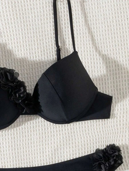 Madeira Blossom — Summer Flower Deco V - Neck Bikini Set - Maison Moriah
