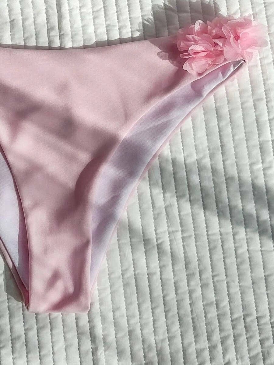 Madeira Blossom — Summer Flower Deco V - Neck Bikini Set - Maison Moriah