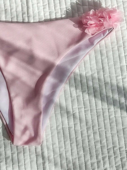Madeira Blossom — Summer Flower Deco V - Neck Bikini Set - Maison Moriah